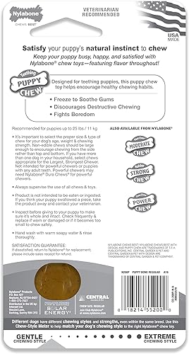 Vista 36 de Nylabone - Juguete masticable para cachorros, suministros para cachorros – Sabor a pollo, XL/Souper (1 unidad)