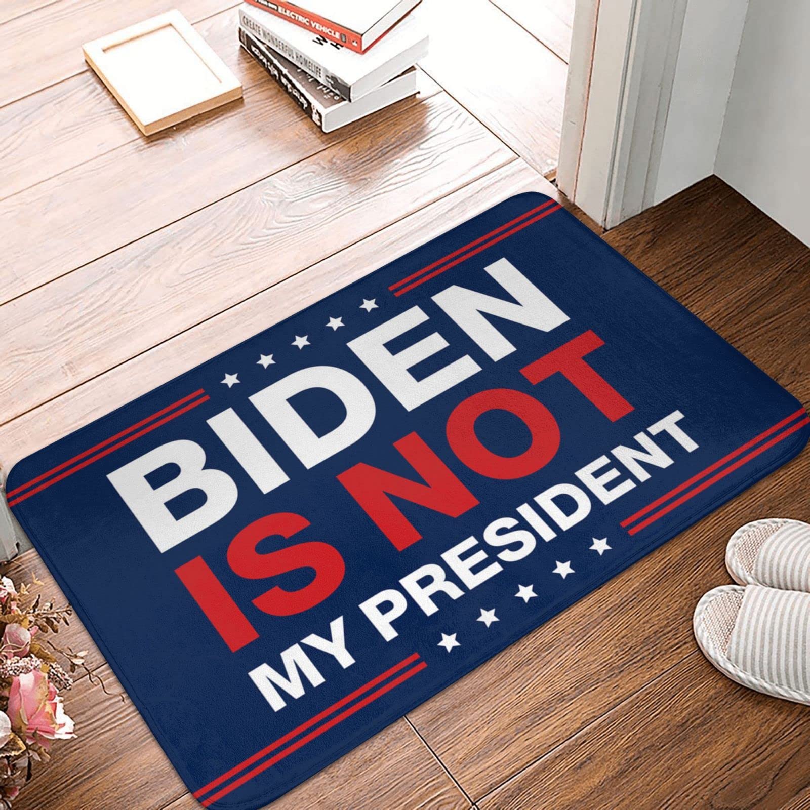 Paillasson d'extérieur Biden is Not My President tapis de porte d'automne 50x80 cm