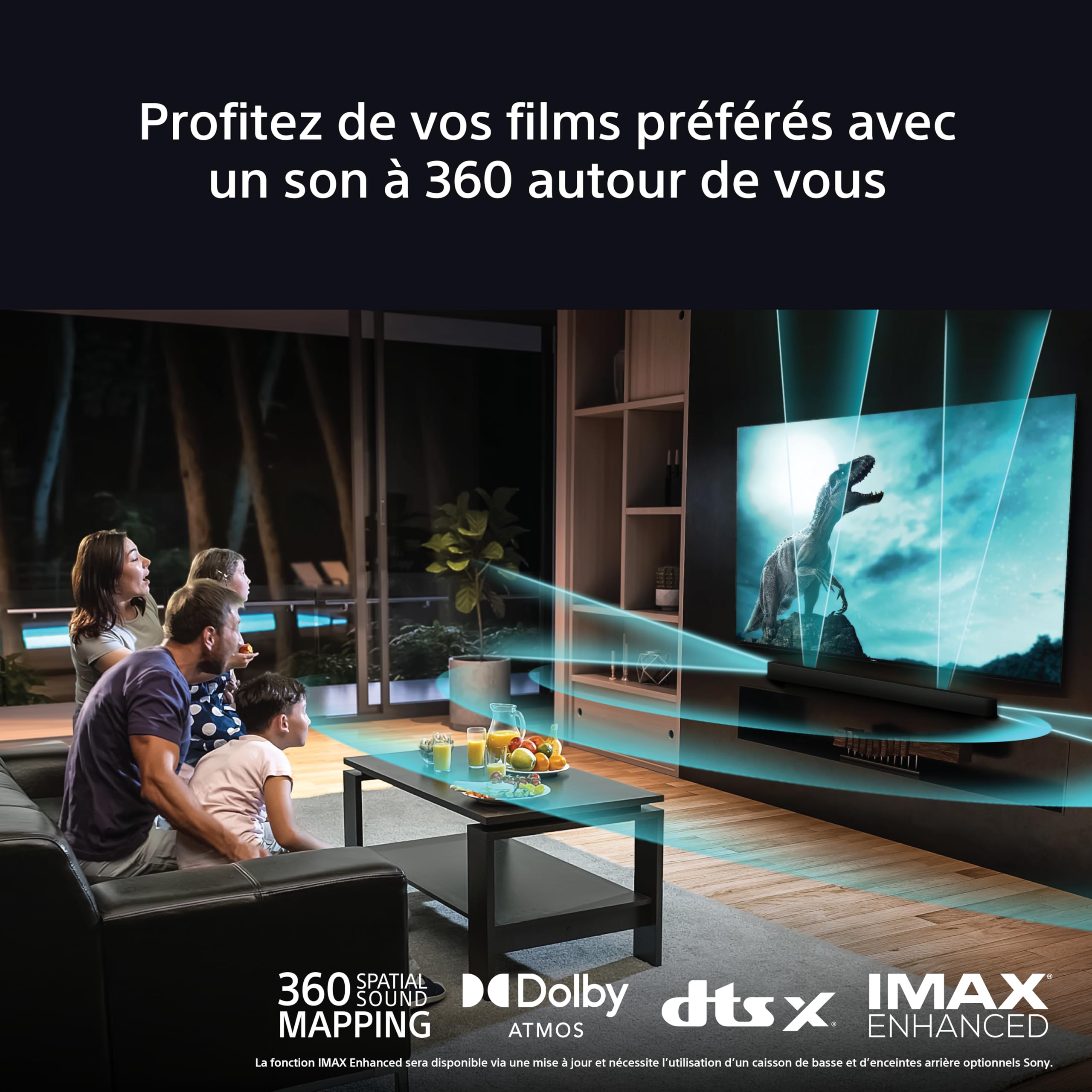 Sony BRAVIA Theatre Bar 8 – Barre de Son TV Dolby Atmos®, 11 Haut-parleurs, Wi-FI®, Bluetooth®, 360 Spatial Sound Mapping, Modèle 2024