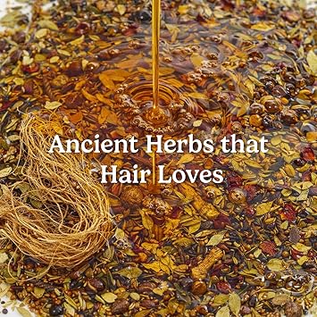 Premium Herbal Hair Oil Mix with 18 Ayurvedic Herbs for Hair Growth - Natural Indian Herbal Mask | Strong Roots & Scalp Care - DIY Infusion (2.64 oz / 75g)