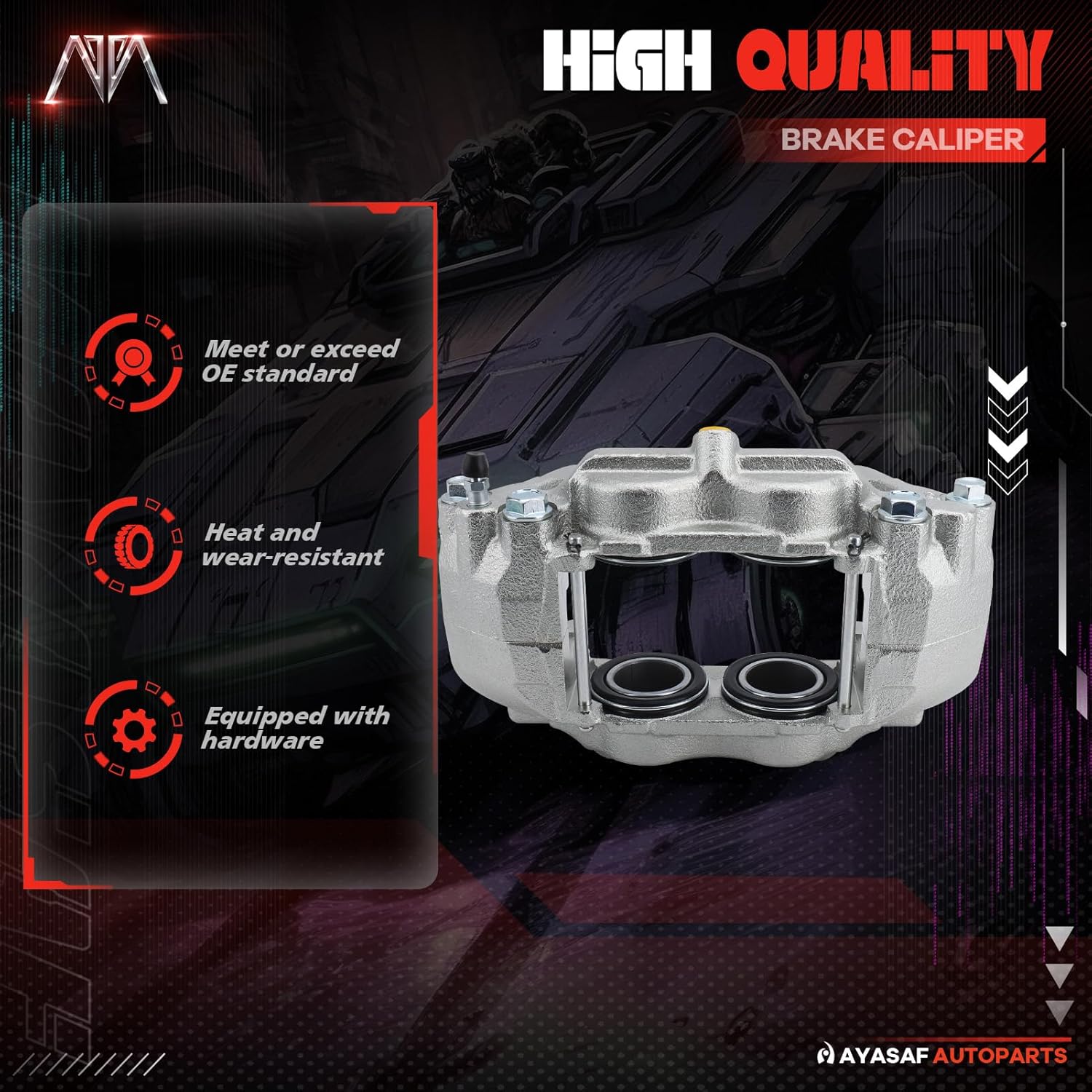 MAYASAF 185019 Front Left Driver Side Disc Brake Caliper Assembly Fit for Hummer H3 2006 07 08 09 10/ H3T 2009 10