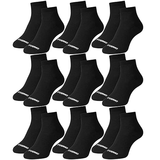 Kit 9 Pares Meia Masculino Cano Médio Punho Canelado Corrida Academia Algodão Premium Duomo