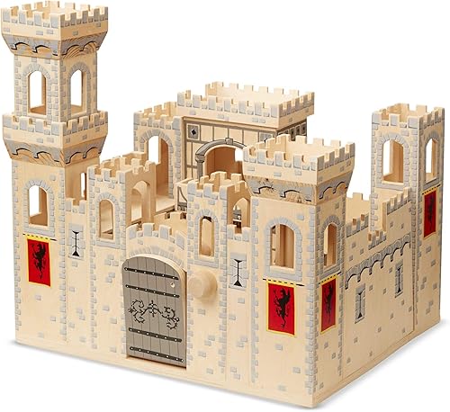 Miniatura 7 de Castillo medieval de madera plegable lujoso de Melissa  Doug con bisagra para un almacenamiento compacto