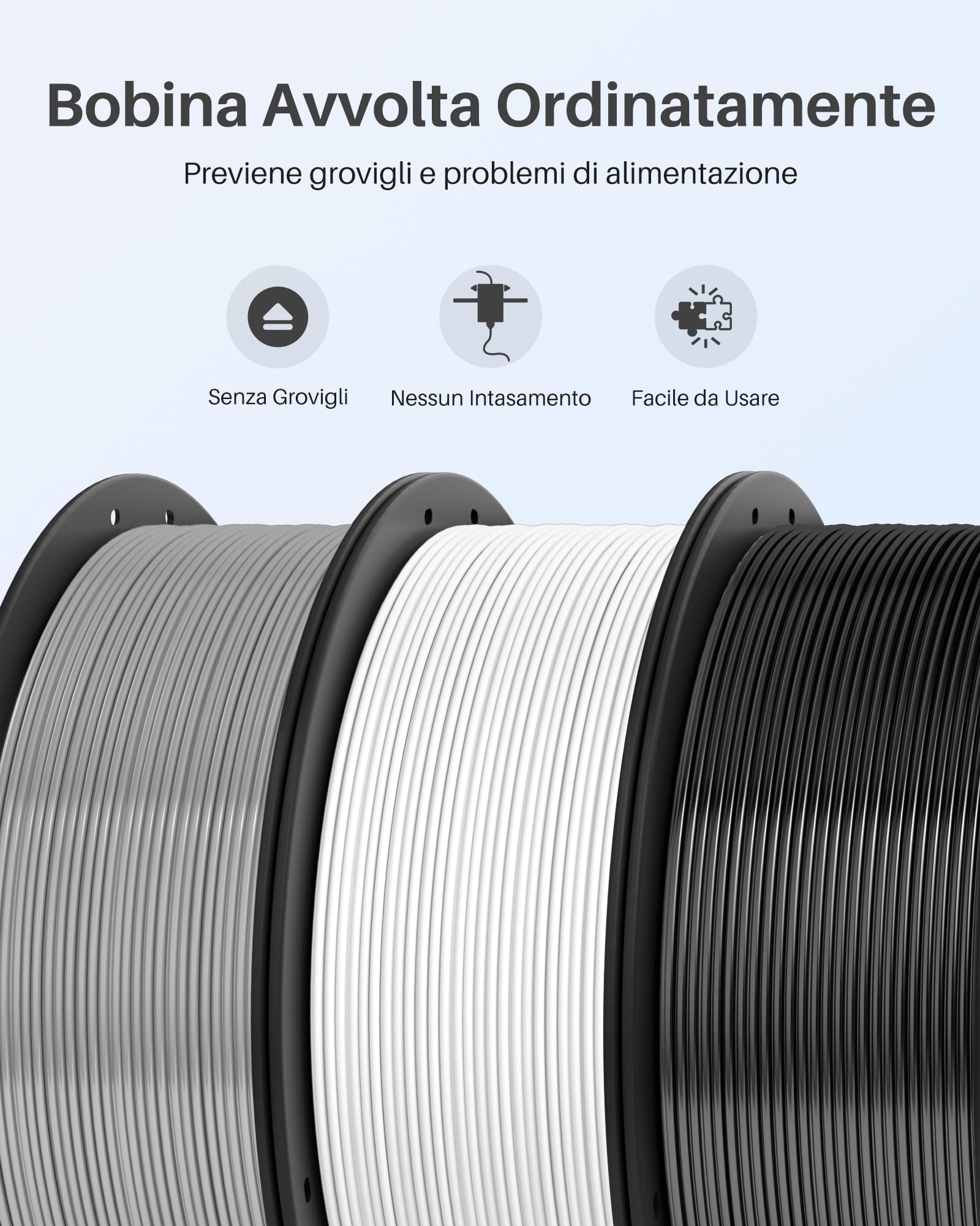 ELEGOO PLA+ Filamento 1,75mm Viola 1KG, PLA Plus ad Alta Resistenza per Stampanti 3D, Precisione Dimensionale +/- 0,02mm, Bobina da 1kg (2,2lbs) Compatibile con la Maggior Parte delle Stampante 3D
