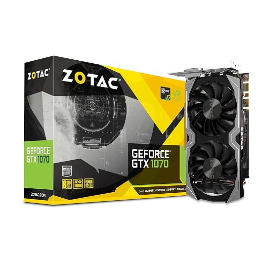 Zotac GeForce GTX 1070 fundadores Edition â€“ Tarjeta gráfica 8 GB GDDR5 zt-p10700 a-10p