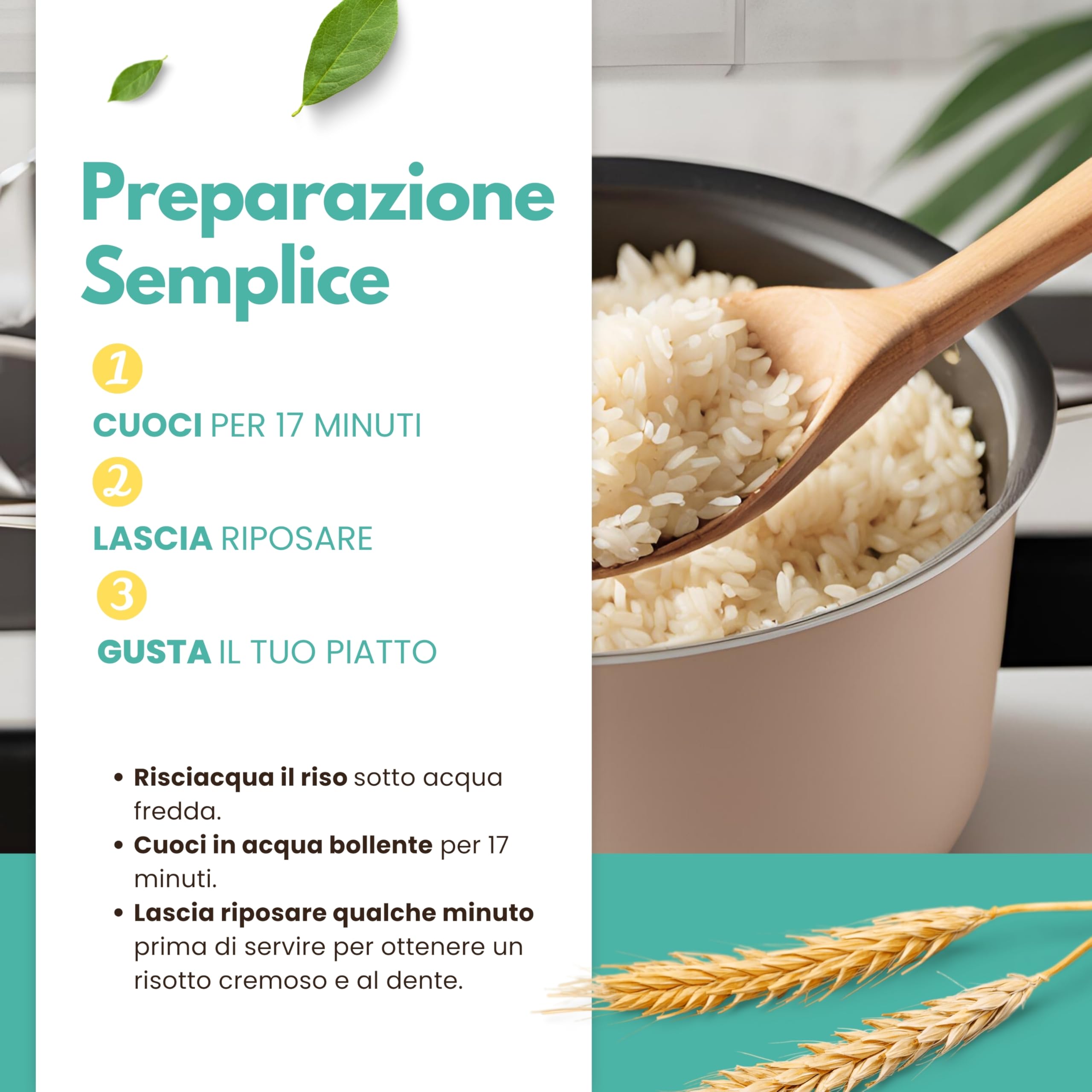 Riso Carnaroli Italiano 2 kg (2×1kg) – Chicchi Lunghi Ricchi di Amido – Ideale per Risotti – Senza Glutine – Coltivato a Vercelli | Made in Italy