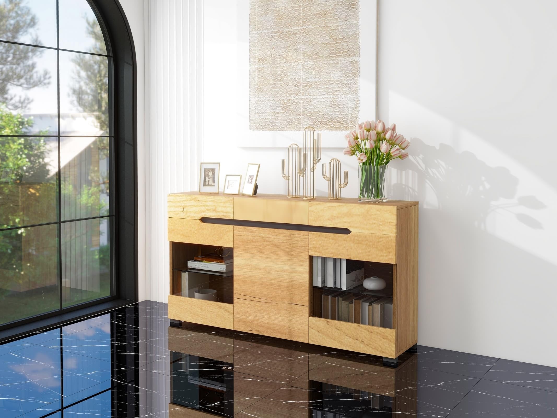 Aparador moderno KnSam con acabados elegantes y gran almacenamiento de salon