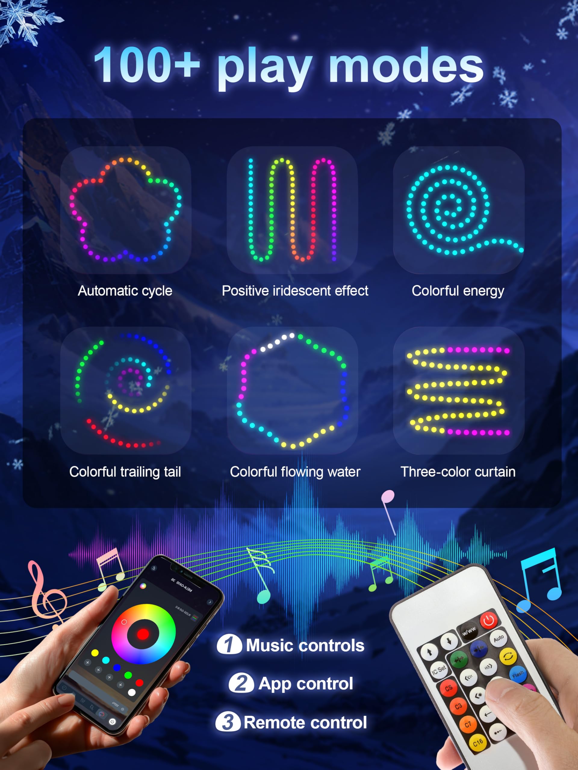 BLINGCOS Princess Costumes for Girls with RGB LED Lights Princess Dress Music Sync & App Control - Image 2