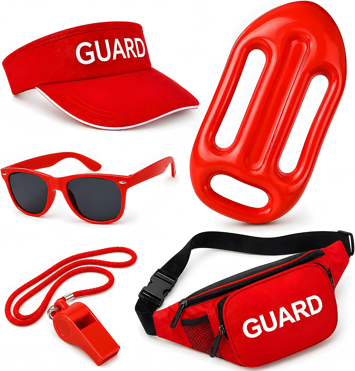 5 Pcs Guard Costume Set Include Guard Hat Sunglasses Fanny Pack Whistle with Lanyard for Men Women Party Dress Up