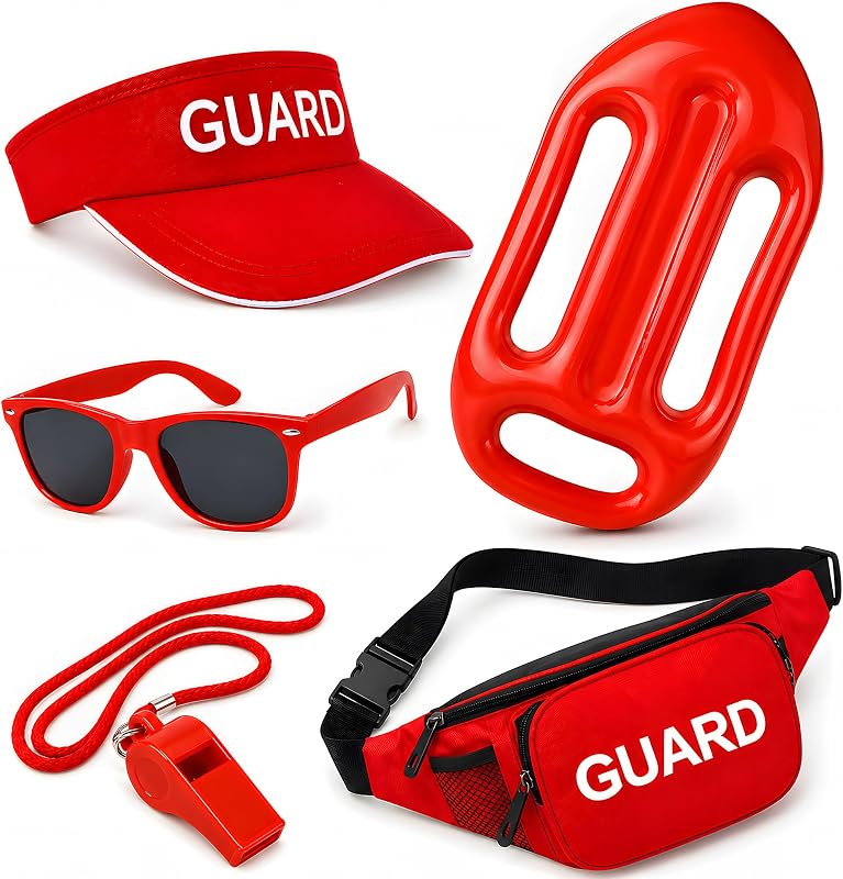 5 Pcs Guard Costume Set Include Guard Hat Sunglasses Fanny Pack Whistle with Lanyard for Men Women Party Dress Up
