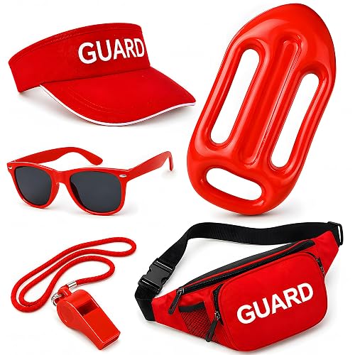 Matiniy 5 Pcs Guard Costume Set Include Guard Hat Sunglasses Fanny Pack Whistle with Lanyard for Men Women Party Dress Up