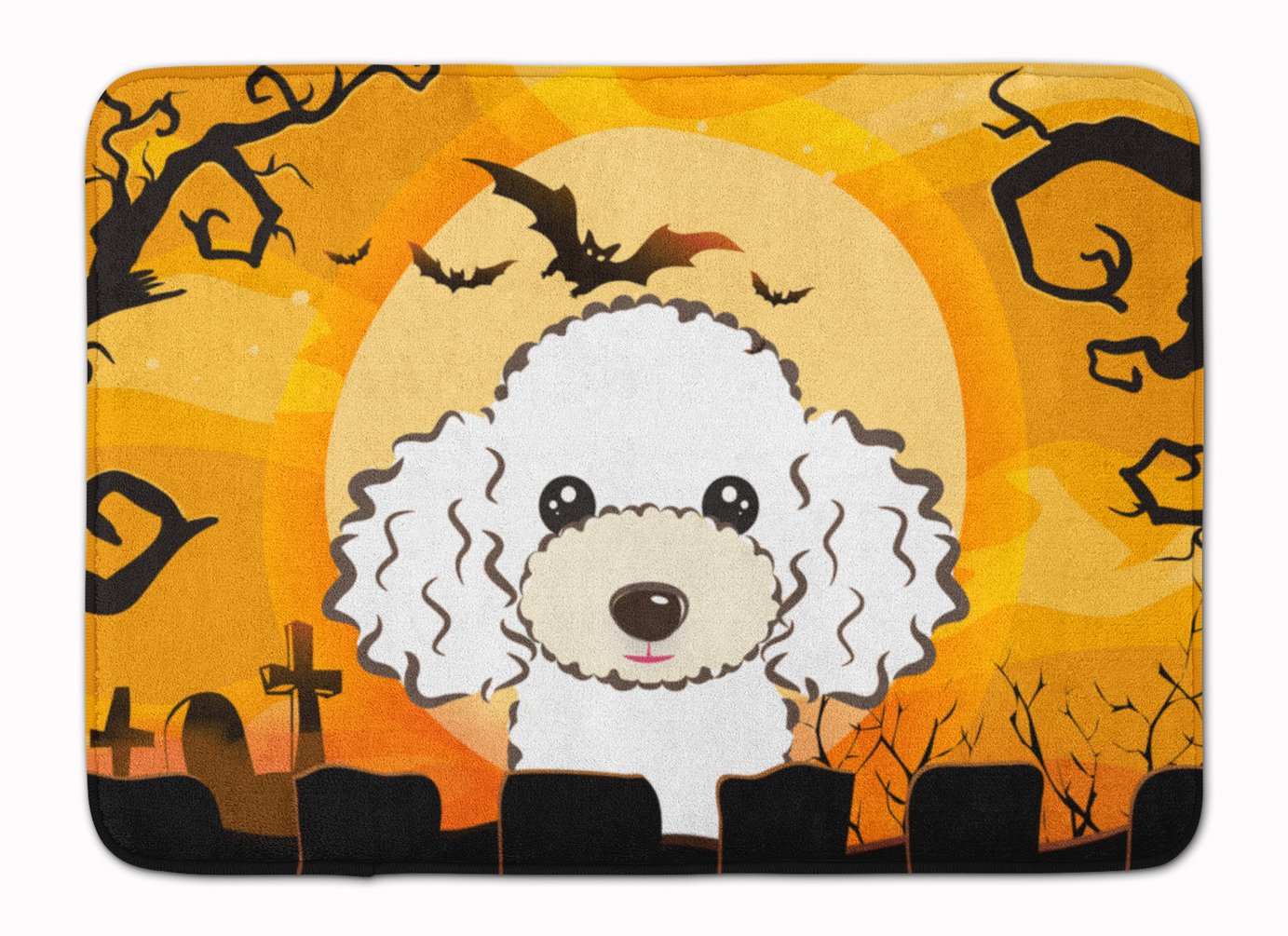 Tapis Caniche Blanc Caroline's Treasures 48x68 cm pour Halloween