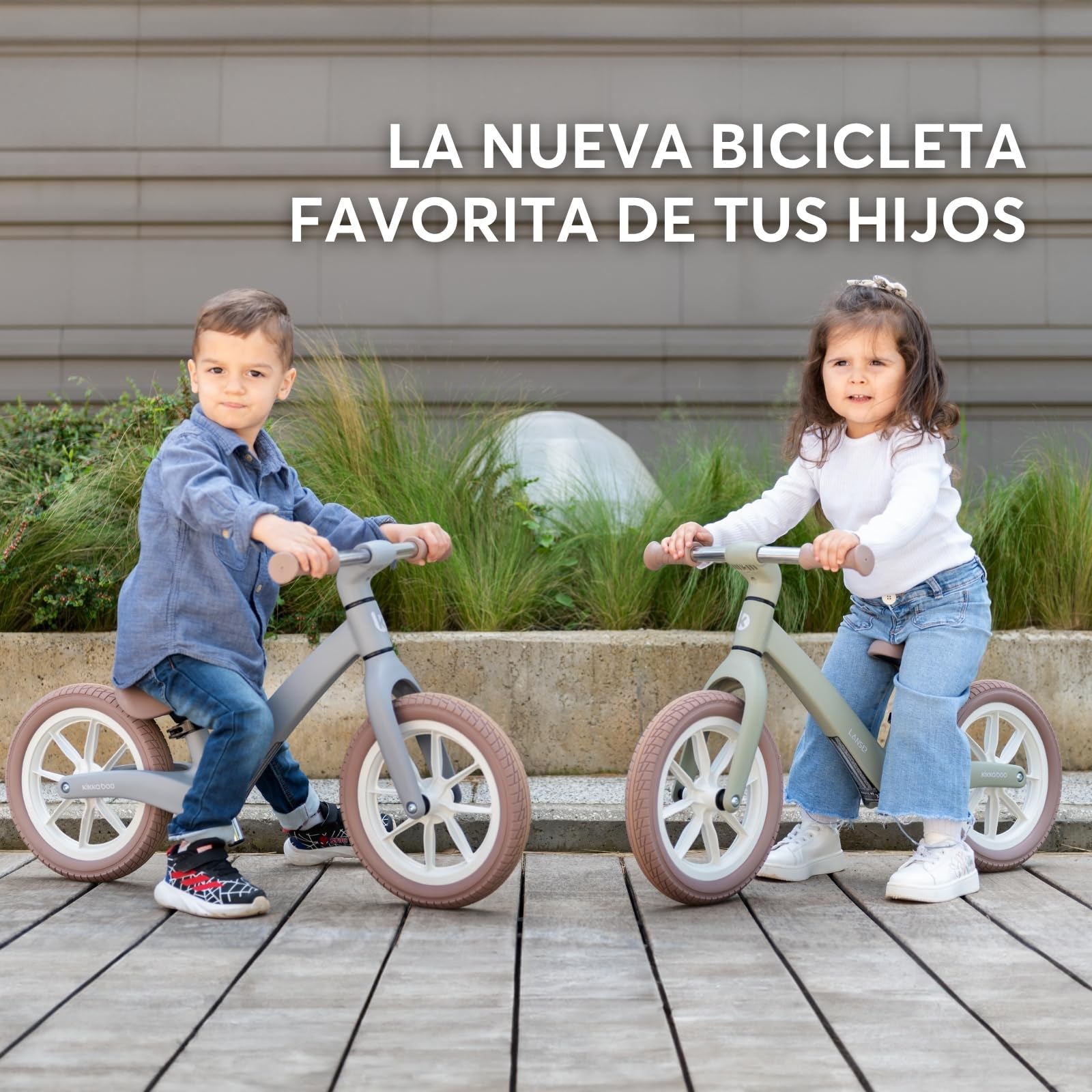 KikkaBoo Bicicleta Sin Pedales LANSER, Bici Niño 2 Años, Bicicleta Equilibrio, Desde 2 hasta 6 años, Ultraligera, Sillín Ajustable, Verde Militar