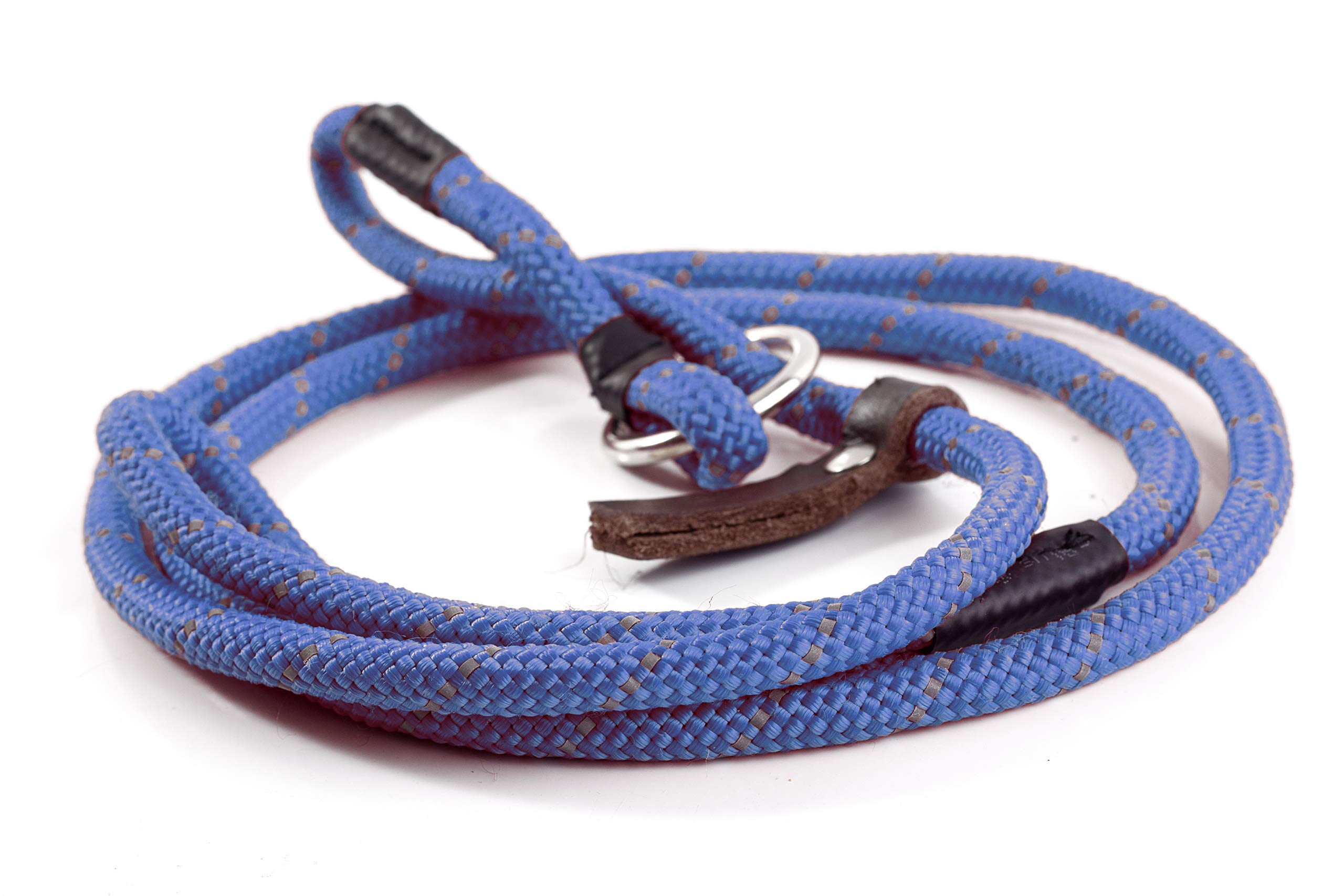 Gee Tac Figure of Eight Soft Hi Viz Dog Lead - Blue