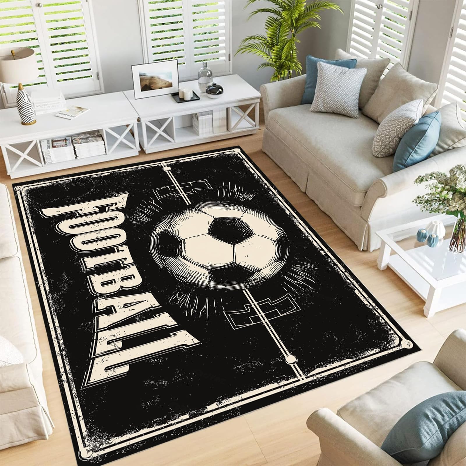 Tapis terrain de football 180x270cm antidérapant et lavable machine