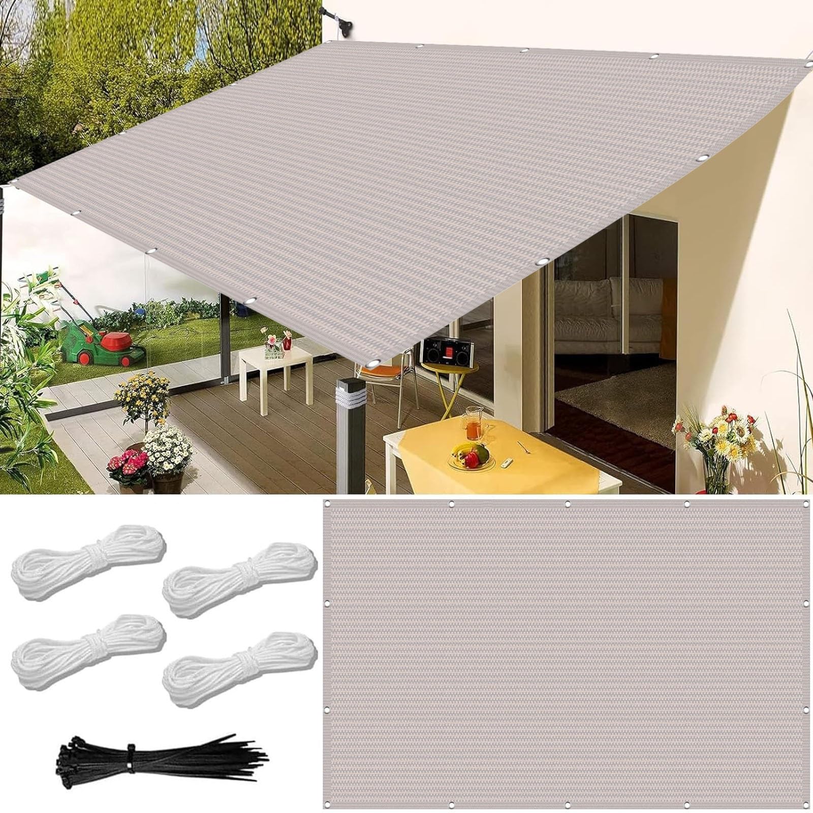 Voile d'ombrage contre le vent et les UV solution jardin et serre