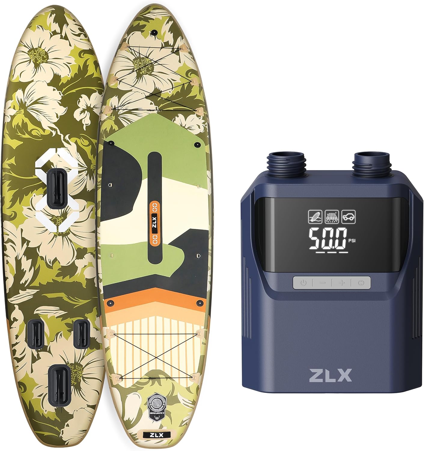 ZLX 11'6 x 35 Inflatable Stand Up Paddle Board with 50PSI Paddle Board Pump