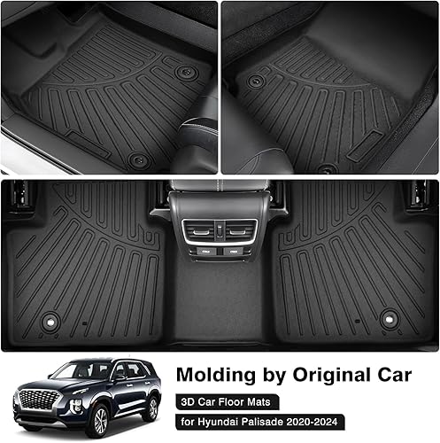 Vista 349 de Powerty Alfombras resistentes para BMW X3 2018 a 2024 y BMW X4 2019 a 2024, a medida para accesorios de X3 y X4, de elastómero termoplástico 3D