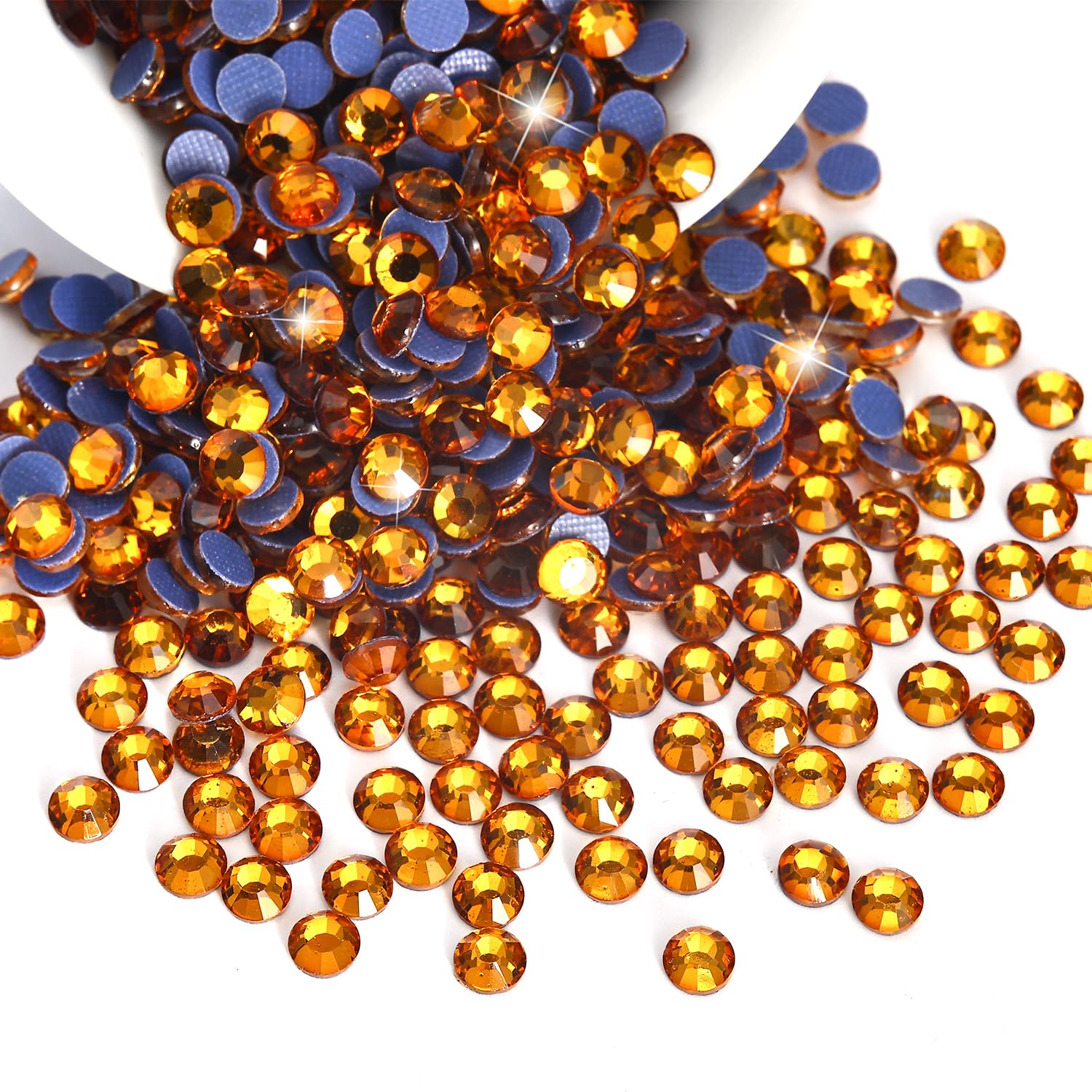 Liliume Pack of 1440 Hotfix Rhinestones SS16 Topaz Rhinestones for Clothing Shoes DIY Crafts (Topaz 4 mm)