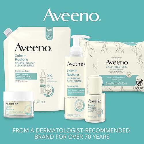 Miniatura 6 de Aveeno Calm + Restore Crema facial hidratante facial para aliviar el enrojecimiento, no comedogénico, ceramida y vitamina B5, hidratante para piel