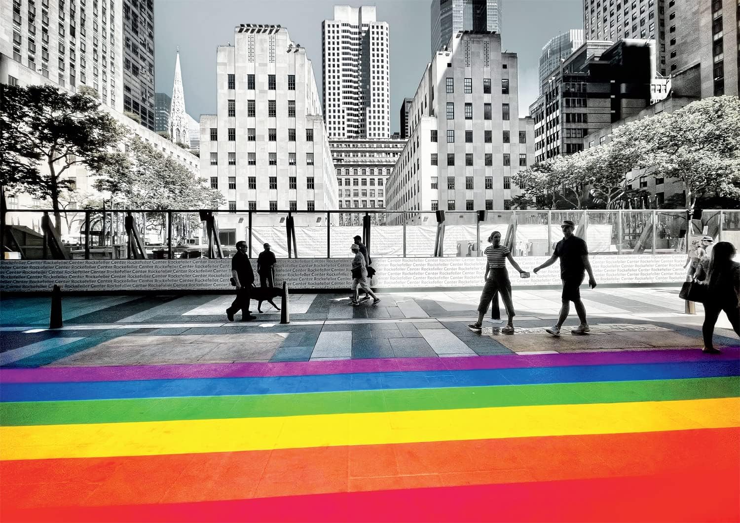 Buffalo Games NYC Rainbow Puzzle – 300-Piece Jigsaw For Adults, Colorful Monochrome Art, Finished Size 21.25x15 Inches - View #4