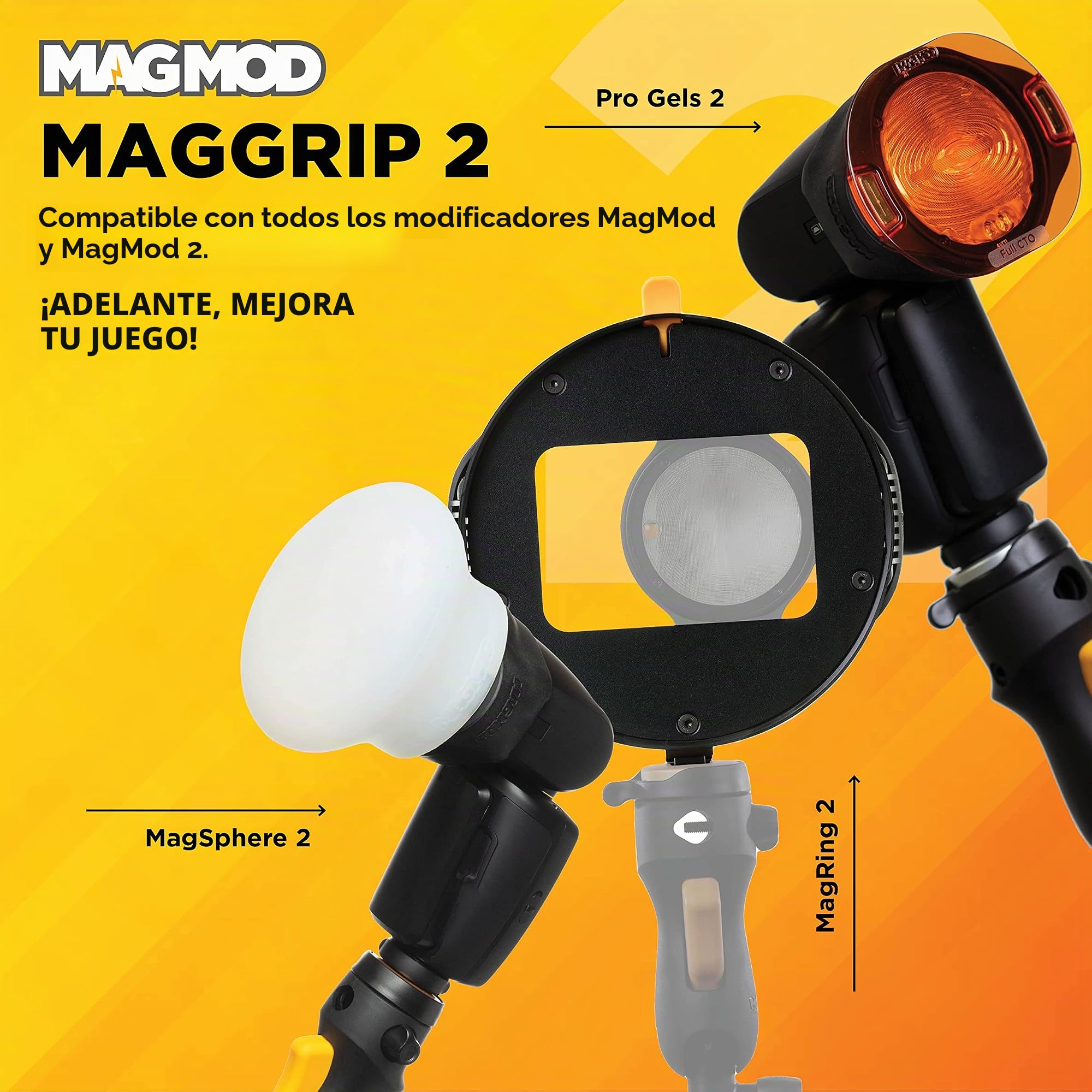MAGMOD MagGrip 2 - Fijación magnética para difusor de luz, fácil y Seguro