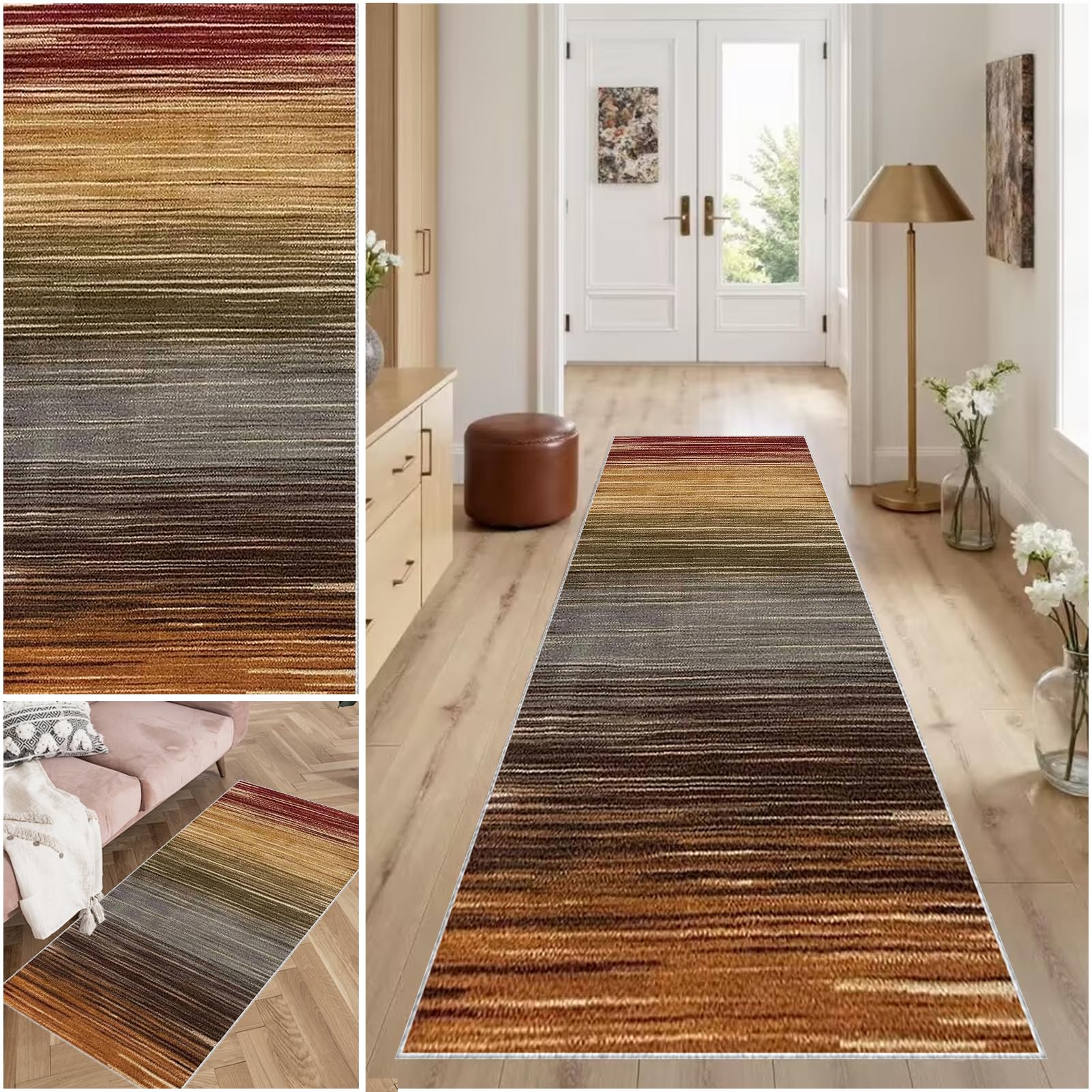 Carpet Runner for Hallway Non Slip Machine Washable Kitchen Runners Laundry Room Absorbent Area Rug Runner Floor Door Mat Runner for Hallway Entryway Kitchen Laundry Room Hall Runner 40 x 90 cm