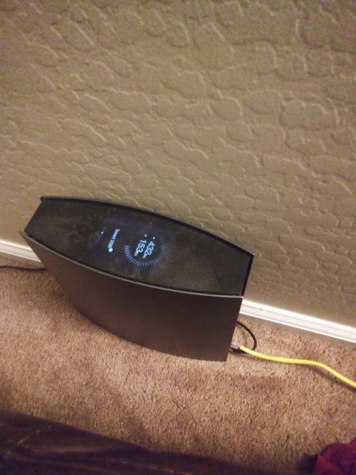 WAVLINK AC3200 High Power Smart WiFi Router with LCD Screen Display,MU-MIMO Dual Band Gigabit Wireless Internet Router, 8x5dBi Internal Antennas, Support Guest Network & VPN. iF Design Award Winner