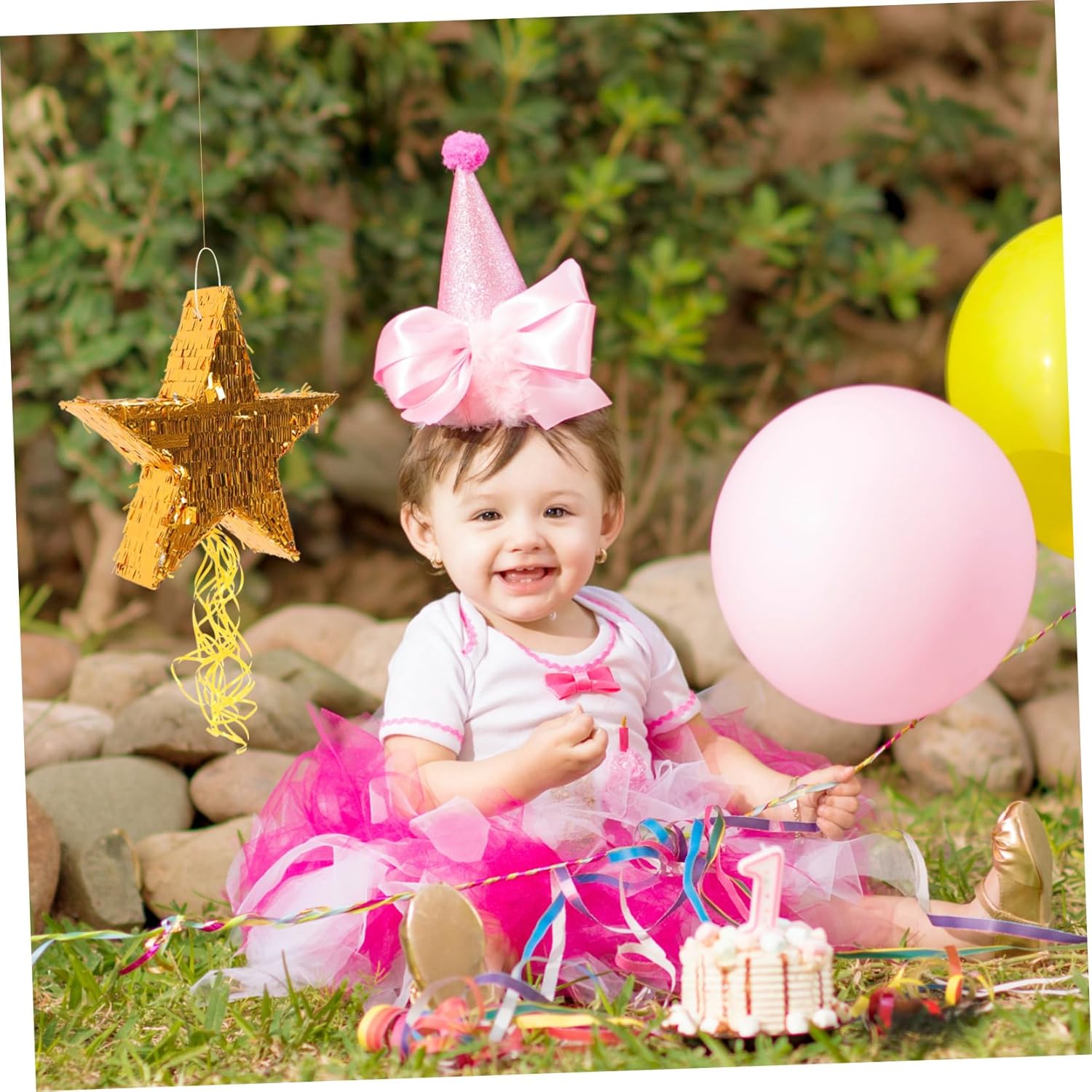 Creative Pentagram Pinata for Birthday Party Candy Holder Fringe Star Pendant Decoration Fun Celebration Festival Supply