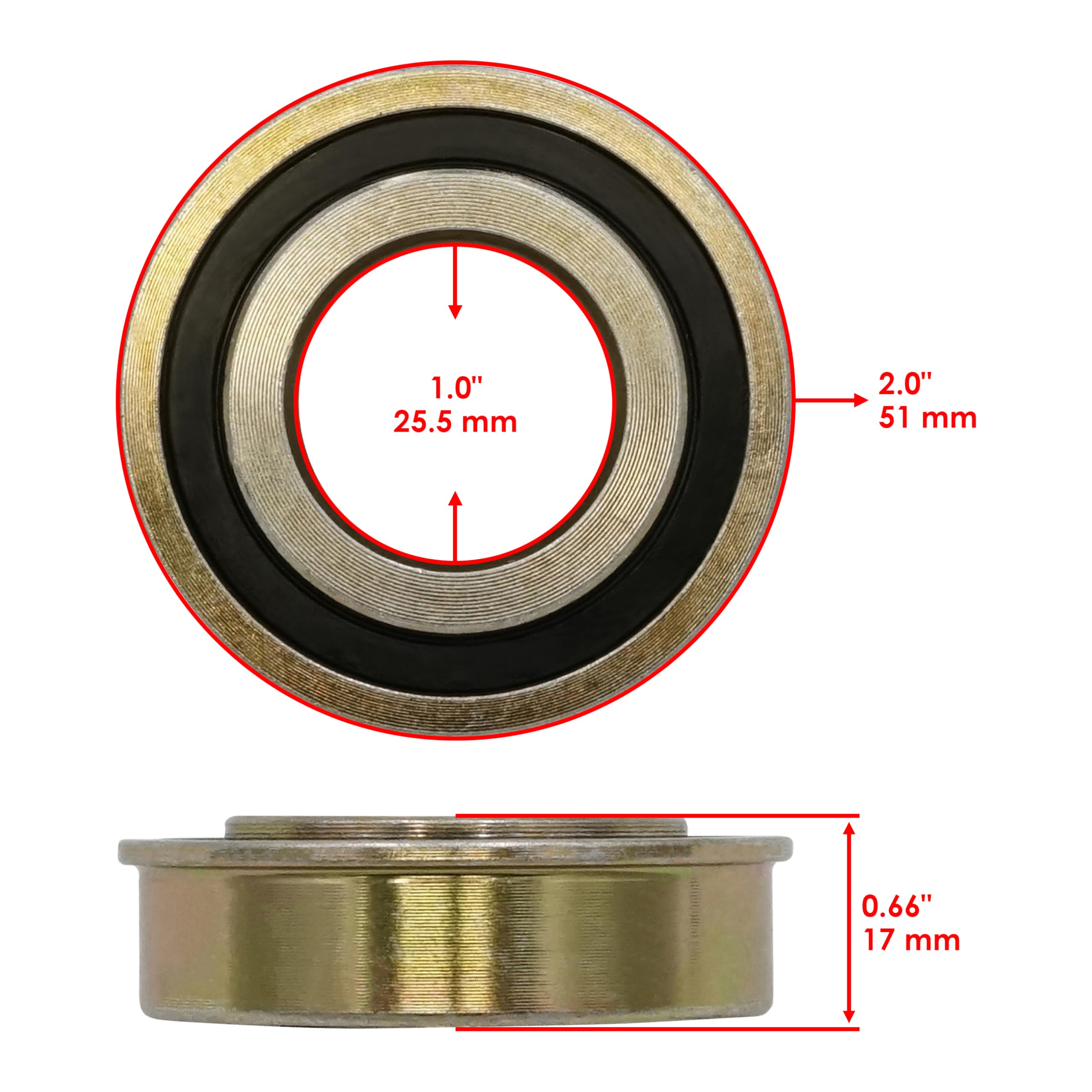 Amazon.com: Caltric Front Wheel Fork Flanged Bearing Compatible