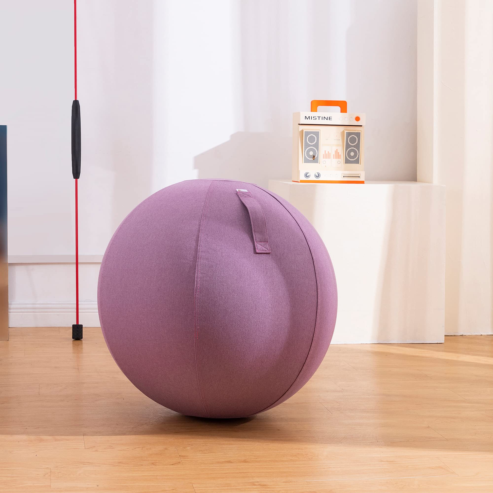Sedia a sfera per esercizi, palla da yoga con coperchio per casa, ufficio, bilanciamento, stabilità e stabilità