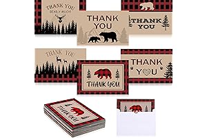 Xuniea Woodland Thank You Cards for Baby Shower