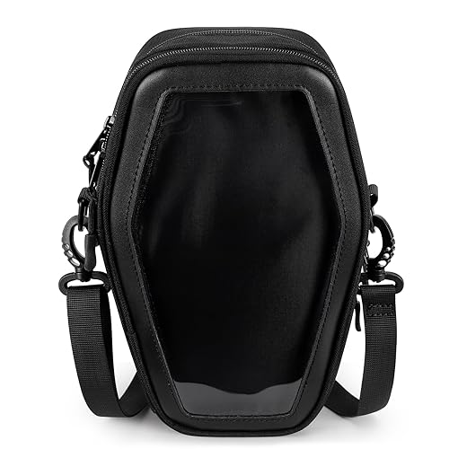 STEAMEDBUN Ita Coffin Purse with Insert Gothic Crossbody Bag for Halloween - Black