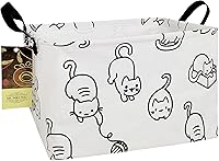 Vista 18 de HUNRUNG Cesta de Almacenamiento Rectangular de Lona Linda Organizadora para Juguetes de Mascotas/Niños, Libros, Ropa Perfecta para Habitaciones/Sala