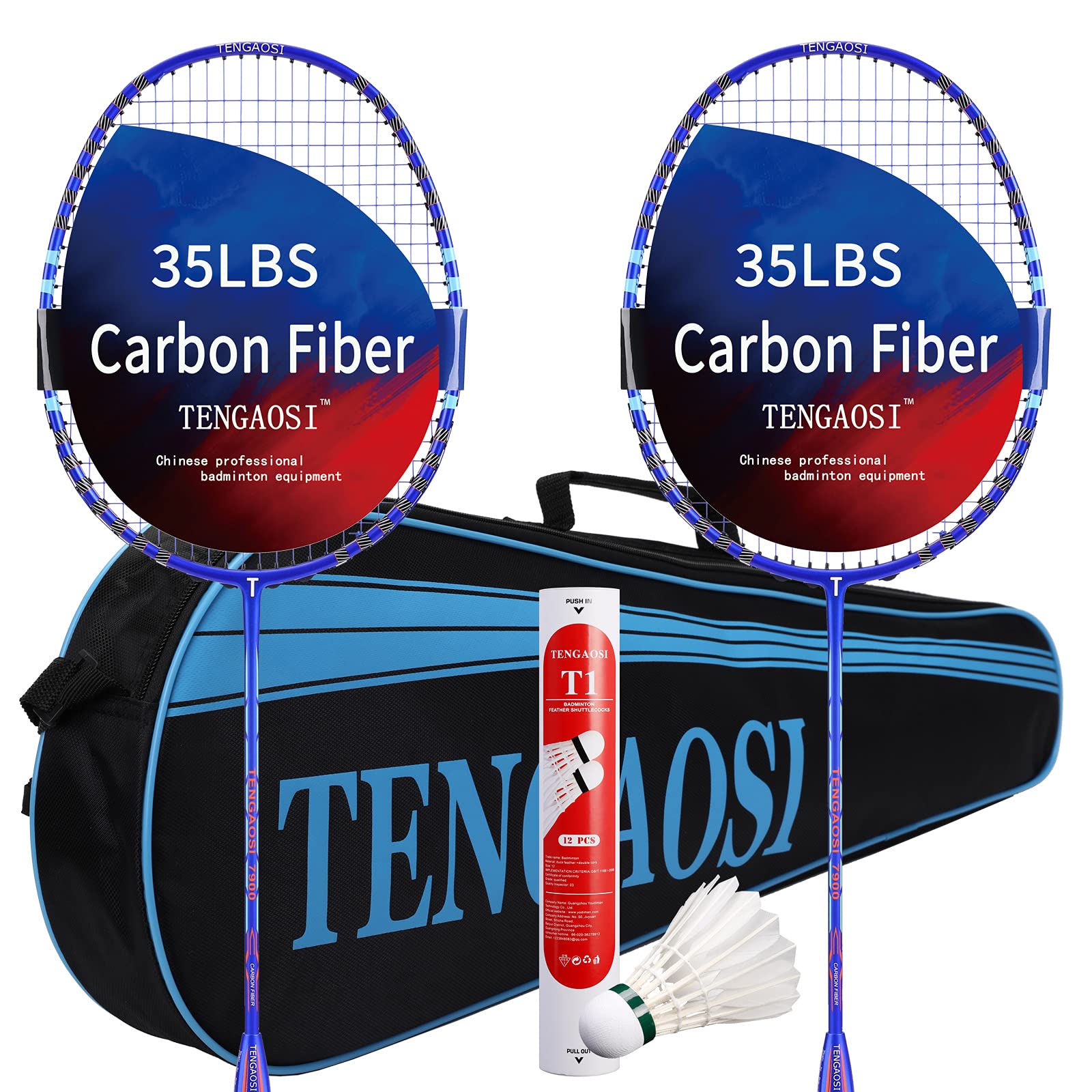TENGAOSI Professional Badminton Racket Set of 2 UnisexAdult ?The