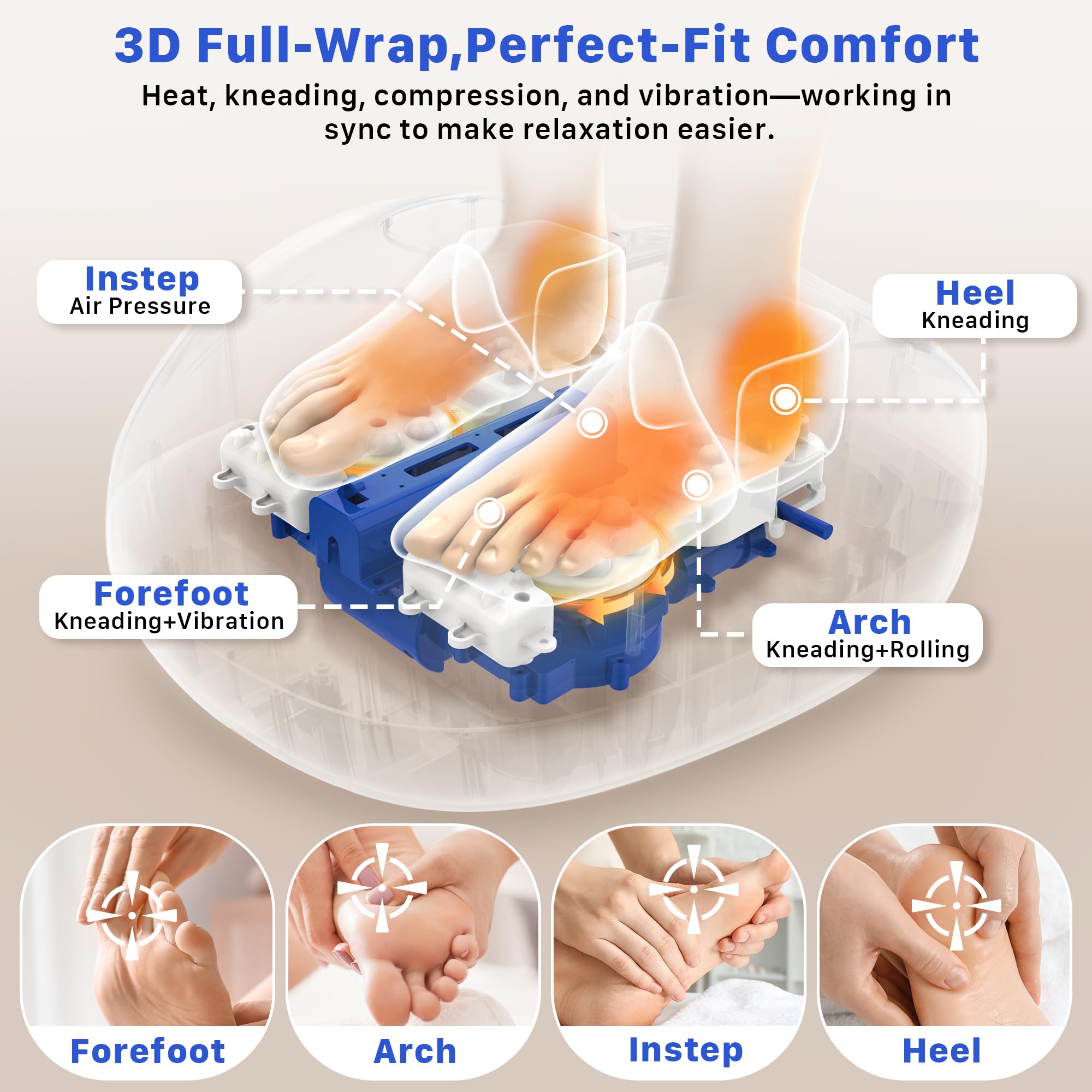 Amazon.com: Musugy Foot Massager, Shiatsu Foot Massager Machine with Heat &  Vibration & Compression for Plantar Fasciitis, Neuropathy - 5 Intensity, 4  Modes, 2 Heat, US Women's 11, Gifts for Mother, Mom,