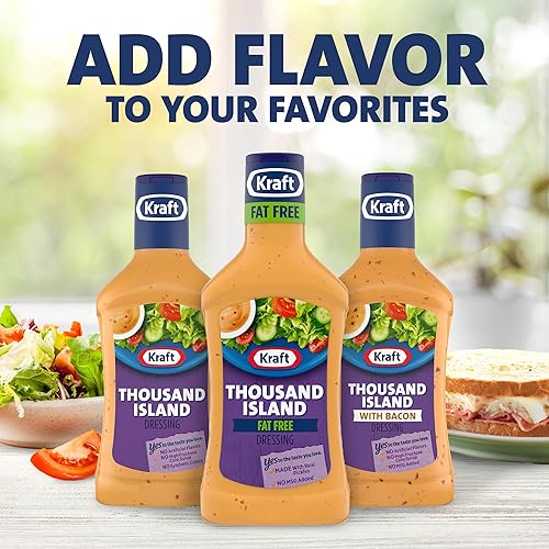 Miniatura 7 de Kraft Aderezo para ensalada sin grasa Thousand Island (botella de 16 fl oz)