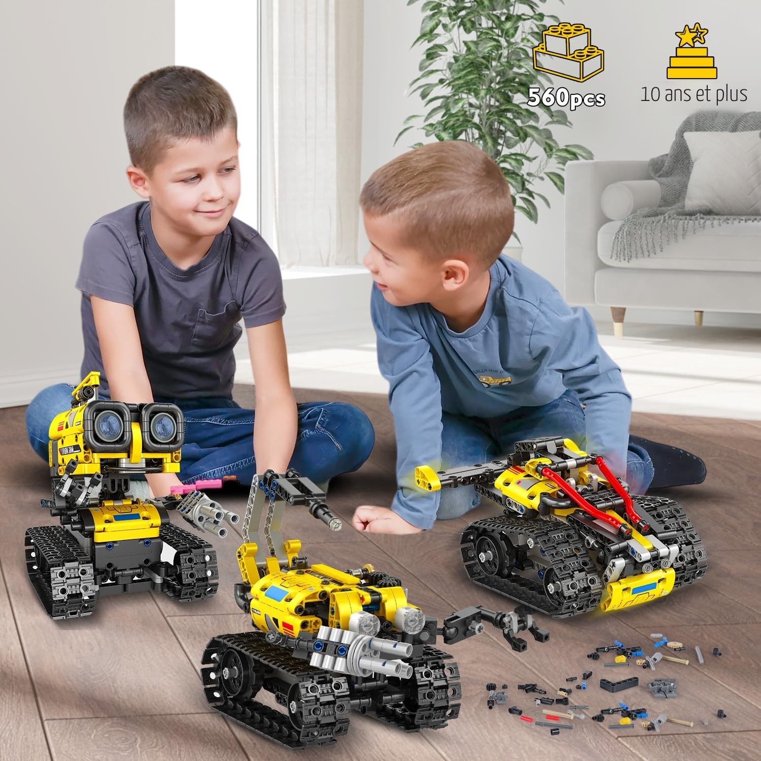 CUBIMANA Robot Jouets de Construction pour Enfants - 5 en 1 Applications et Jouets Technologiques Télécommandés, Robot Mur/Ingénierie/Jouets Mech Scorpion, Cadeaux pour Enfants Garçons Filles