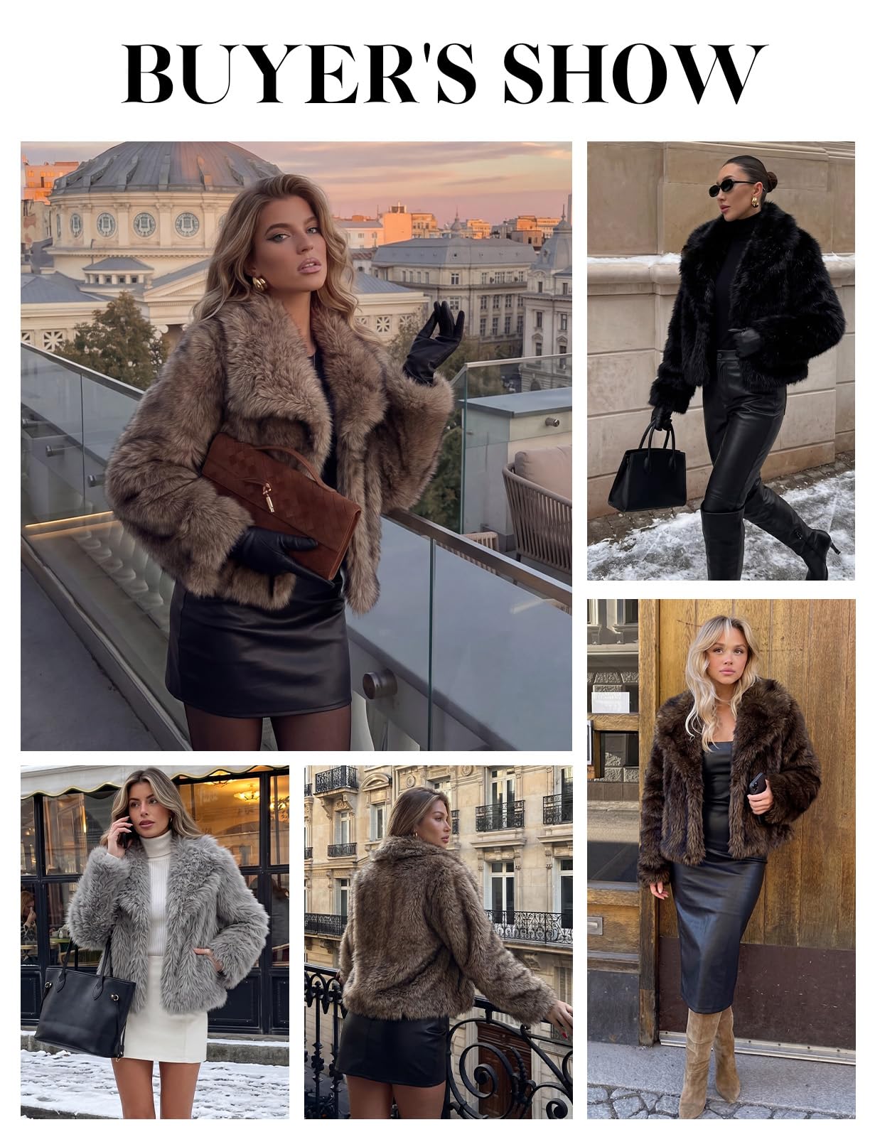 heekpek Cappotto Donna Inverno Pelliccia Sintetica Corto Caldo Foderato