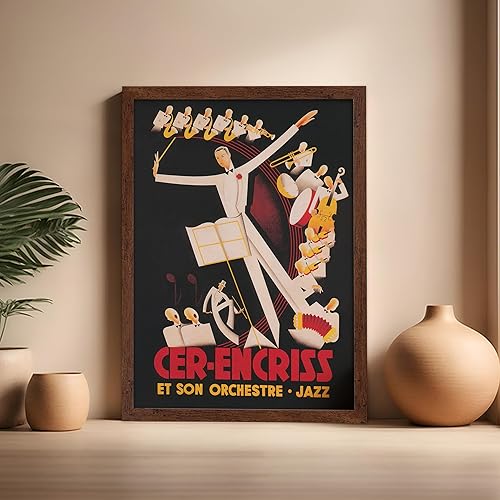 Vista 365 de Poster Master Póster de jazz vintage, impresión retro del festival de jazz de París, arte musical, regalo ideal para hombres, mujeres, músicos