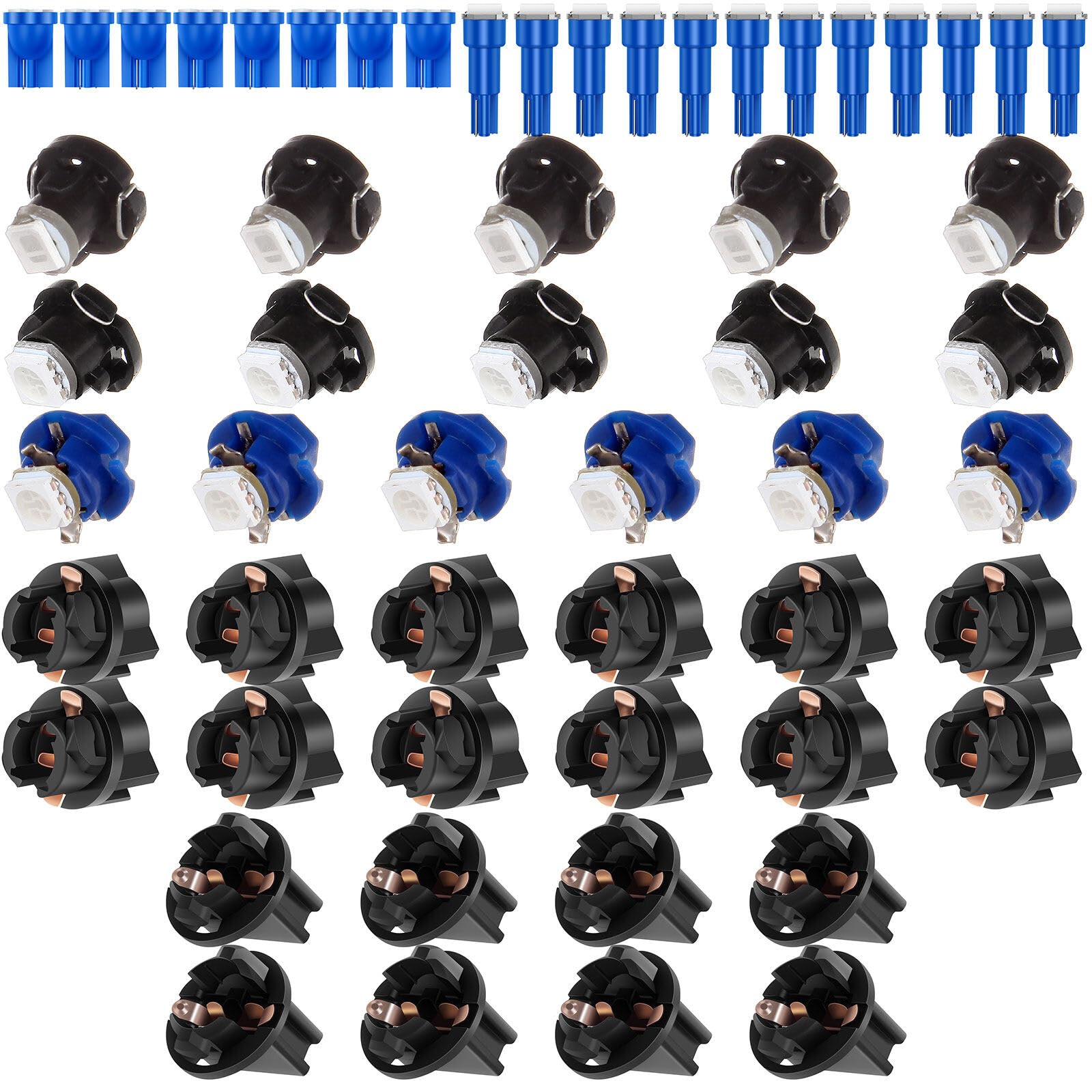 LBRST 8 x T10 6-3020-SMD Blue 168 Instrument Lights 12 x T5 1-5050-SMD Blue 74 73 2721 Instrument Lights 5 x T3 1-2835-SMD Blue T3-39397-SA5-003;T3 Neo Wedge Lights 5 x T5 5-5050-SMD Blue T5