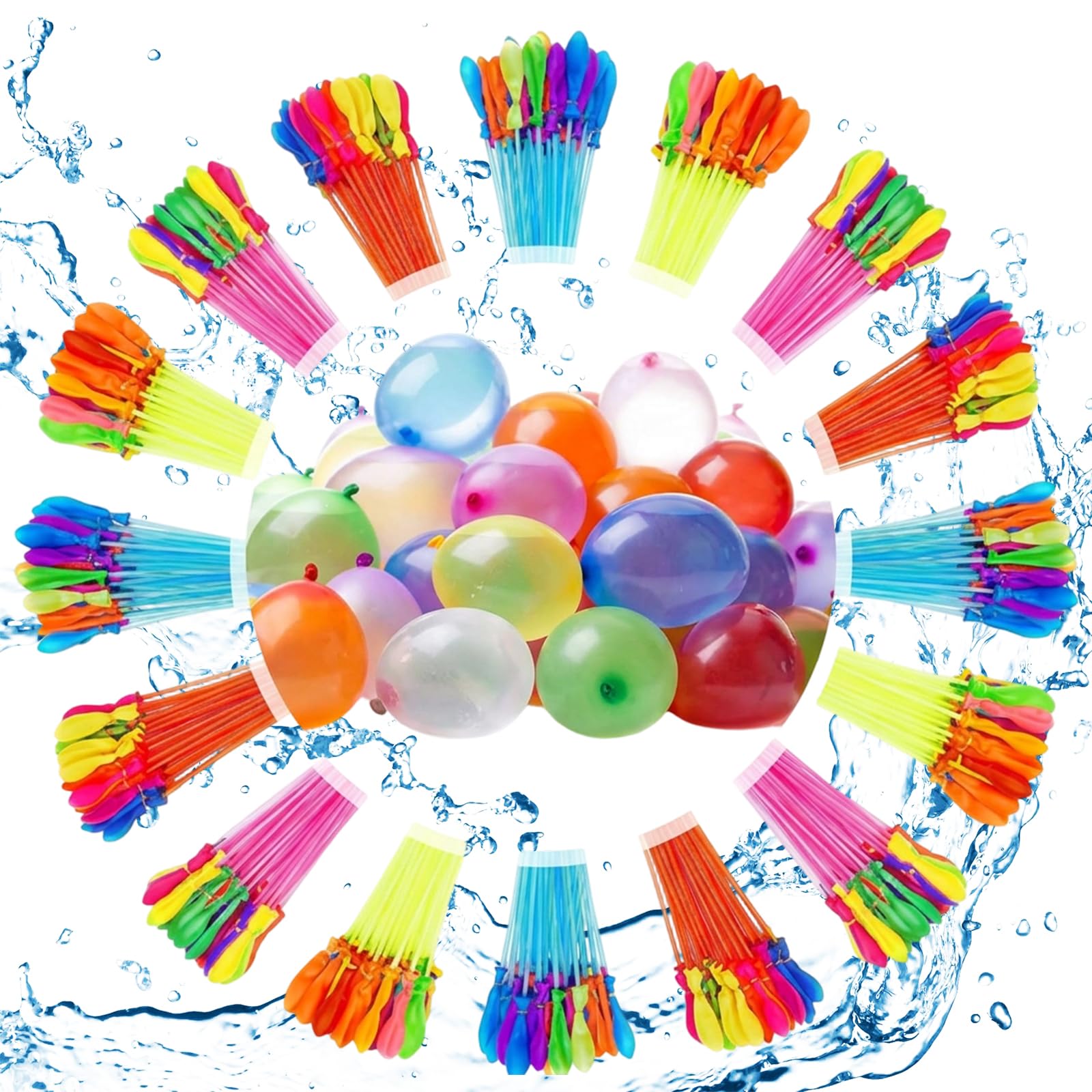 Water Balloons, Quick Fill Self Sealing Water Balloons, 592PCS Water Bombs Set for Outdoor Water Games and Family Gatherings, Ideal for Pool Parties and Garden Activities