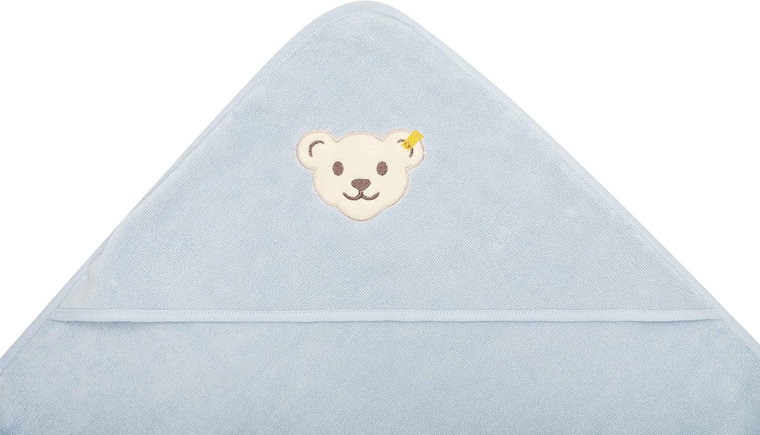Steiff Unisex Mini Basic Hooded Bath Towel for Kids, Celestial Blue, One size