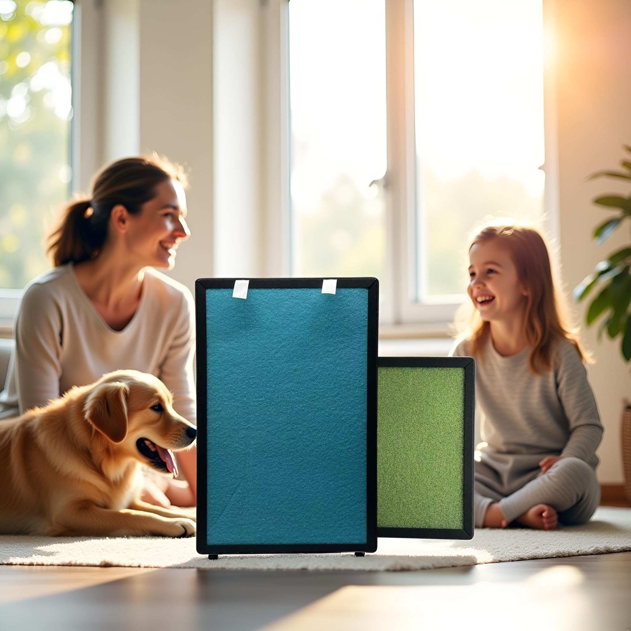 PB-P01F Filtro dell'aria di ricambio compatibile con purificatore d'aria Pro Breeze PB-P01, filtro dell'aria 2 in 1 H13 a carbone attivo HEPA ad alta efficienza, confezione da 2