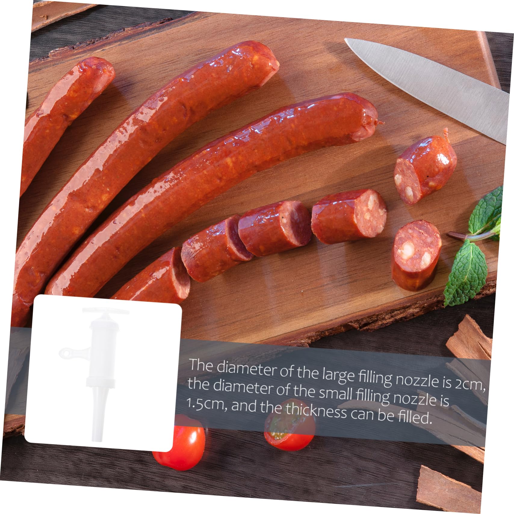 Ciieeo Home Kitchen Essential Manual Sausage Stuffer Funnel Design for Easy Sausage Making