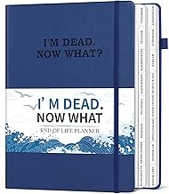 I'm Dead Now What Planner, Estate Planning Organizer with Tabs, Death Planner Organizer for Senior, Important Info for Final Arrangements, Beneficiary & Last Wishes with Large Print, 7.5"x10.4", Blue