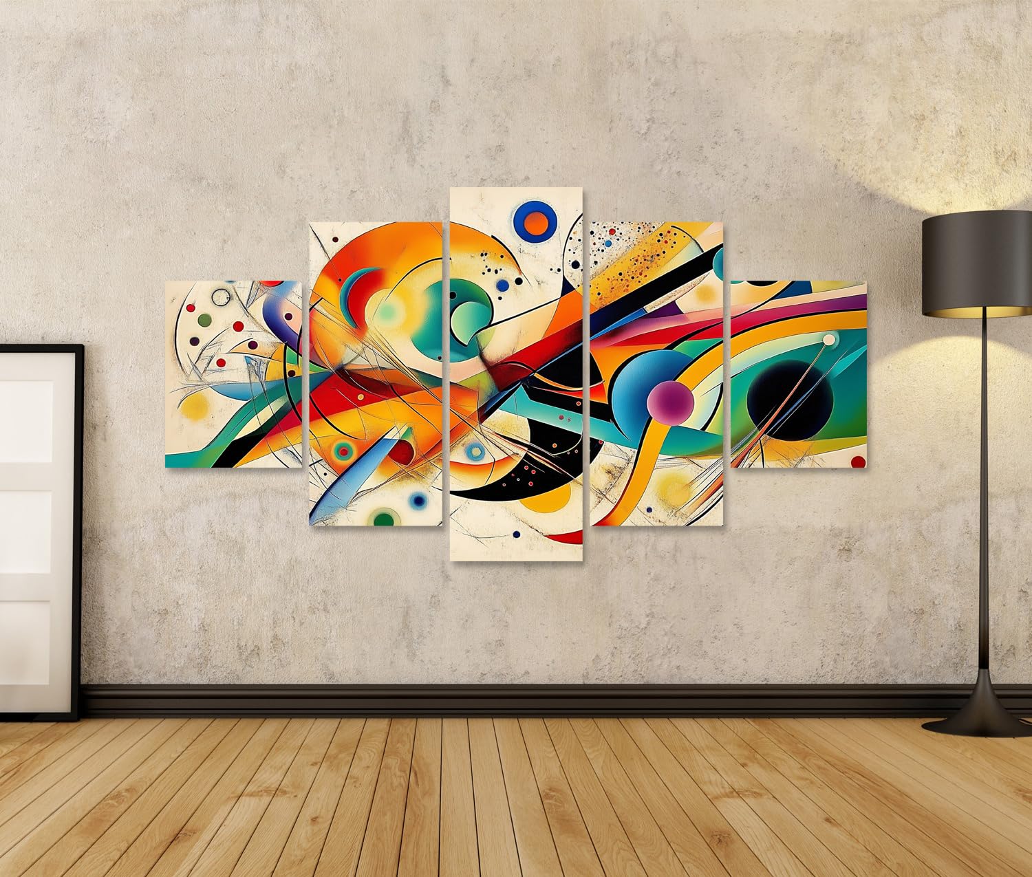 islandburner Quadro su tela Colorato Kandinsky Astrazione e forme dinamiche Immagini Murali Poster