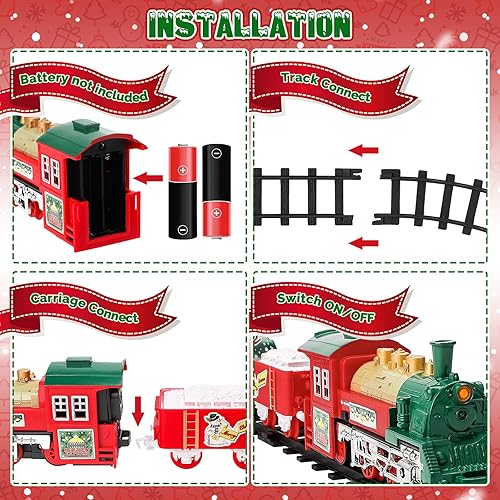 Miniatura 5 de deAO Juguete de tren de Navidad 9669H-205
