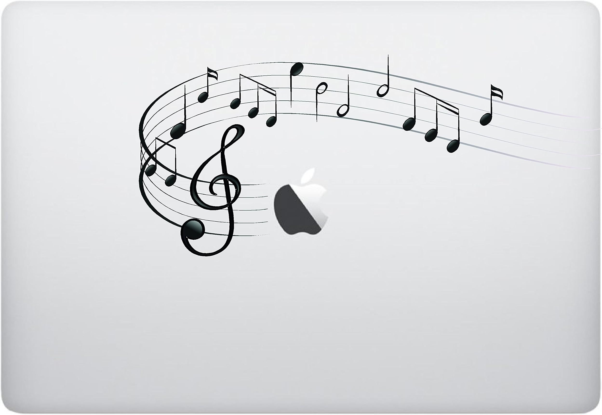 Laptop Sticker Decal - Music Notes Black - Cool Creative Skins Stickers