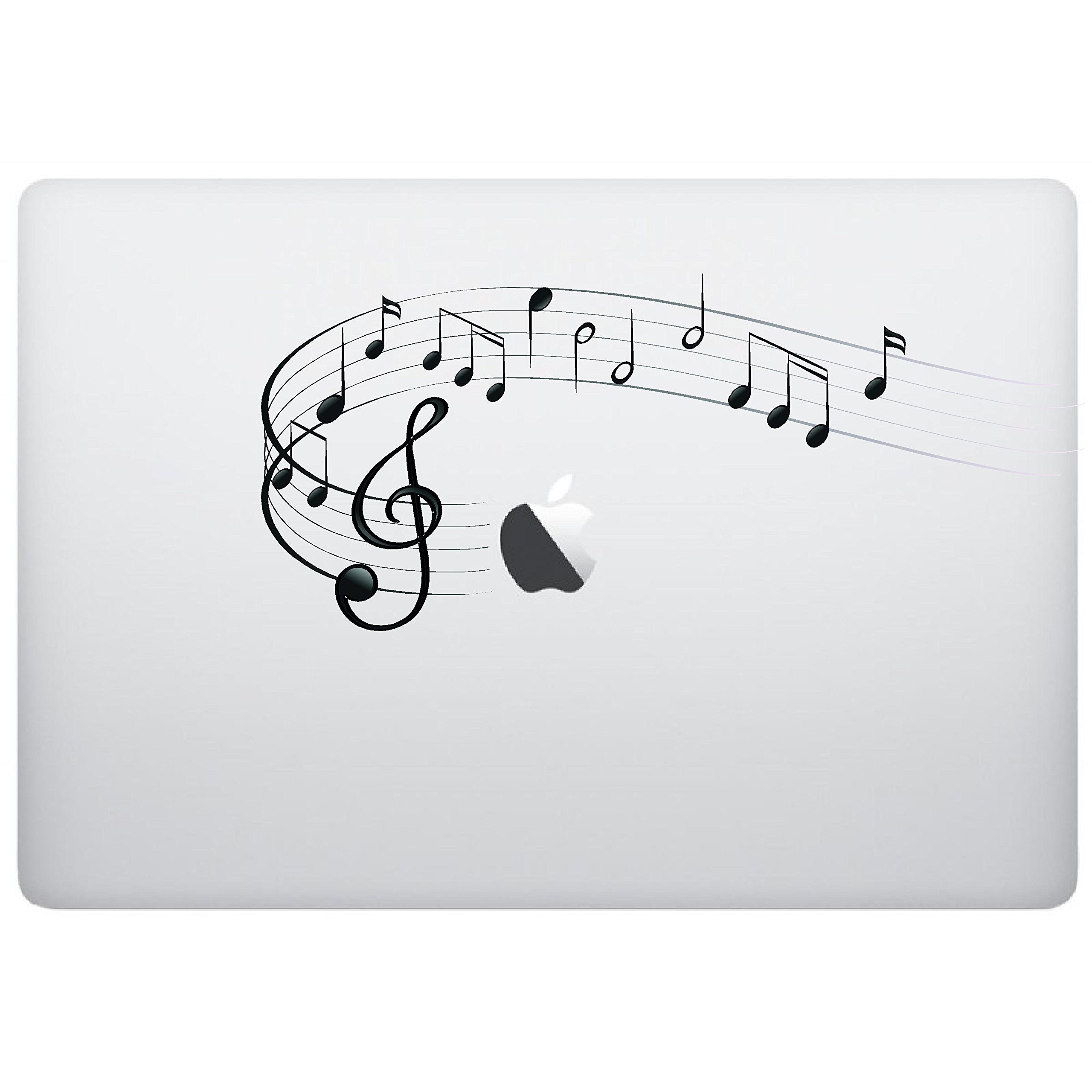 Laptop Sticker Decal - Music Notes Black - Cool Creative Skins Stickers